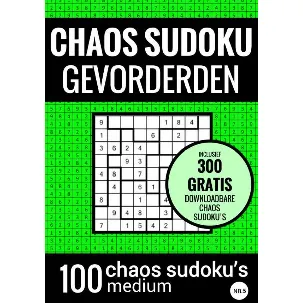 Afbeelding van Sudoku Medium: CHAOS SUDOKU - nr. 5 - Puzzelboek met 100 Medium Puzzels voor Volwassenen en Ouderen