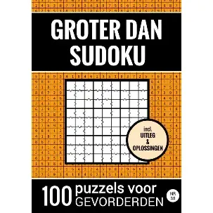 Afbeelding van Groter Dan Sudoku - 100 Puzzels voor Gevorderden - Nr. 35