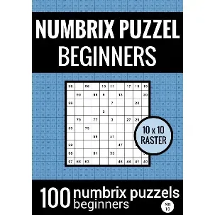 Afbeelding van Puzzelboek met 100 Numbrix Puzzels voor Beginners - NR.10 - Numbrix Puzzel Makkelijk