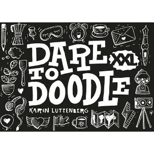 Afbeelding van Dare to Doodle XXL Boek + 1 Doodle Oefenblok A5 Oblong Formaat, Wire-O gebonden kleur omslag: Zwart
