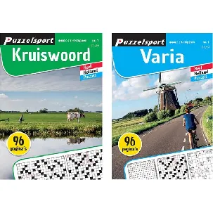 Afbeelding van Puzzelsport - Puzzelboekenset - Kruiswoord 2-3* & Varia 3* - Nr.1