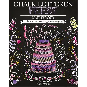 Afbeelding van Chalk letteren Feest kleurboek