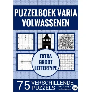 Afbeelding van Puzzelboek Varia voor Ouderen, Slechtzienden, Senioren, Opa en Oma - Extra Groot, Type XL/XXL