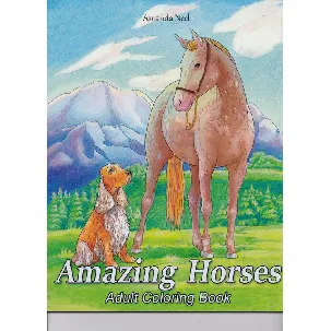 Afbeelding van Amazing Horses Adult Coloring Book - Amanda Neel - Kleurboek voor volwassenen