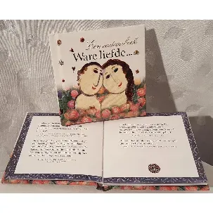 Afbeelding van LIBOZA - Boeken - Vrienden(dinnen)boekje 'Ware liefde' - 11 x 11 - 58 blz - Cadeau - Liefde - Geluk