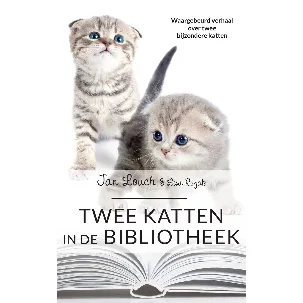 Afbeelding van Twee katten in de bibliotheek