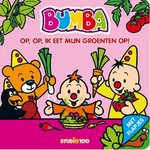 Afbeelding van Bumba : kartonboek met flapjes - Op, op, ik eet mijn groenten op