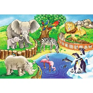 Afbeelding van Tiere im Zoo. Puzzle 2 x 12 Teile