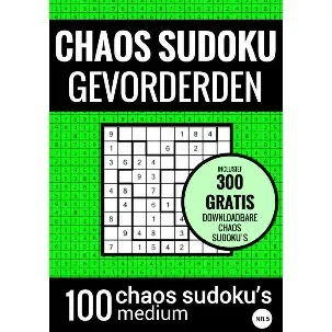 Afbeelding van Sudoku Medium: CHAOS SUDOKU - nr. 5 - Puzzelboek met 100 Medium Puzzels voor Volwassenen en Ouderen