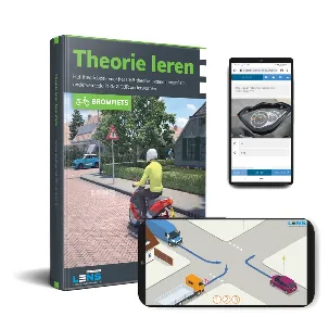 Afbeelding van Scooter Theorieboek 2024 - Rijbewijs AM - 60 examens, 3250 oefenvragen en 9 toetsen - 3 Maanden onbeperkt toegang - Lens Media