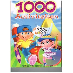 Afbeelding van 1000 activiteiten/ oek vol leerrijke spelletjes, sommen, taal/ met 12 kleurpotloden