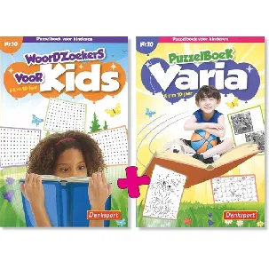 Afbeelding van Denksport - Kinderpuzzelboeken 2 puzzelboeken Kids (6 t/m 10 jaar) + Varia (8