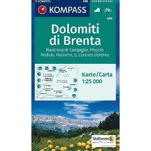 Afbeelding van Kompass WK688 Dolomiti di Brenta, Madonna di Campiglio