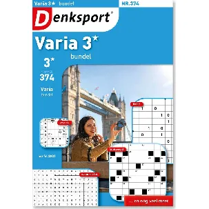 Afbeelding van Denksport Puzzelboek Varia 3* bundel, editie 374