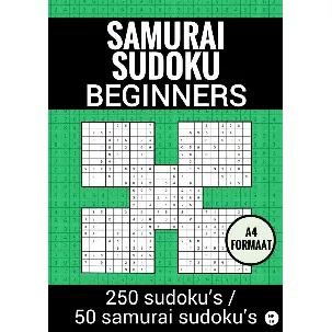 Afbeelding van Sudoku Makkelijk: SAMURAI SUDOKU - nr. 19 - Puzzelboek met 100 Makkelijke Puzzels voor Volwassenen en Ouderen