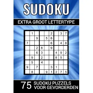 Afbeelding van Sudoku Extra Groot Lettertype - 75 Sudoku Puzzels voor Gevorderden