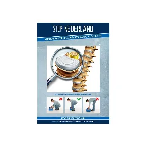 Afbeelding van STEP Brochure voorlichting over rugklachten door bukken, tillen en zitten