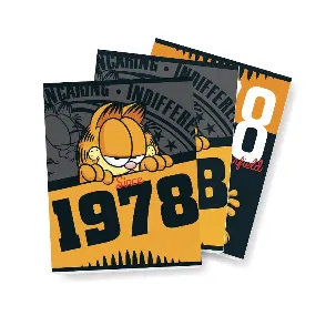 Afbeelding van Garfield - Schrift A5 Lijn - set van 5 (3 ex- 2 designs) - 22-23
