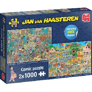 Afbeelding van Jan van Haasteren De Muziekwinkel & Vakantiekriebels - 2 x 1000 stukjes - Puzzel