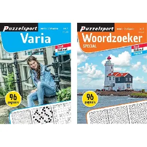 Afbeelding van Puzzelsport - Puzzelboekenset - Varia 2* & Woordzoeker Special 3* - Nr.1