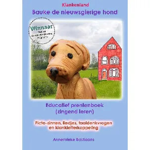 Afbeelding van Bauke de nieuwsgierige hond - Klankenland - kleuters- taalontwikkeling - leren lezen - picto-prentenboek