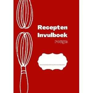 Afbeelding van Recepten invulboek Rouge