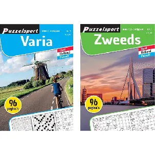 Afbeelding van Puzzelsport - Puzzelboekenset - Varia 3* & Zweeds 2-3* - Nr.1