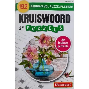 Afbeelding van Denksport 3* Kruiswoord puzzels | Puzzelboek met 192 pagina's - 3 sterren Kruiswoordpuzzels