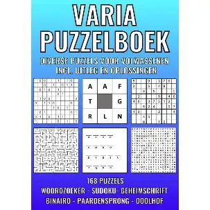 Afbeelding van Varia Puzzelboek - Diverse Puzzels voor Volwassenen - Incl. Uitleg en Oplossingen - Nr. 41