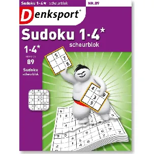 Afbeelding van Denksport Puzzelboek Sudoku 1-4* scheurblok, editie 89