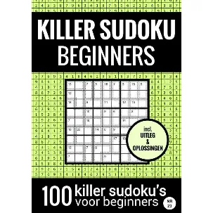 Afbeelding van SUDOKU KILLER - Makkelijk - NR.23 - Puzzelboek met 100 Makkelijke Puzzels voor Volwassenen en Ouderen