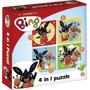Afbeelding van Bing - 4in1 puzzelset - 4x6x9x16 stukjes - kinderpuzzel