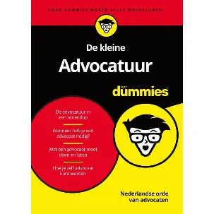 Afbeelding van Voor Dummies - De kleine Advocatuur voor Dummies