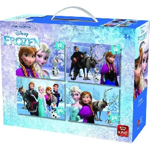Afbeelding van Disney 4-in-1 Puzzle Frozen - Vier Kinderpuzzels in een Koffertje - King