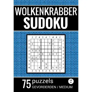 Afbeelding van Wolkenkrabber Sudoku - Nr. 41 - 75 Puzzels - Gevorderden / Medium