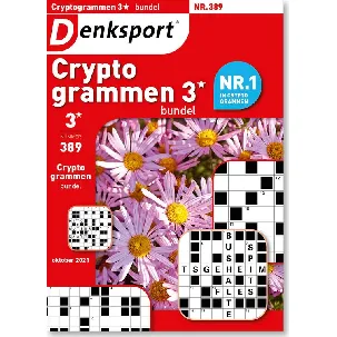 Afbeelding van Denksport Puzzelboek Cryptogrammen 3* bundel, editie 389