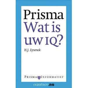 Afbeelding van Vantoen.nu - Prisma wat is uw IQ?
