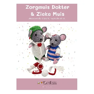 Afbeelding van Mini-haakboek Zorgmuis Dokter & Zieke muis