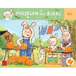 Afbeelding van Puzzelen met Rikki. 2-in-1-puzzel Rikki viert feest
