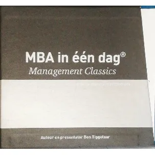 Afbeelding van Management classics - MBA in één dag - Management Classics