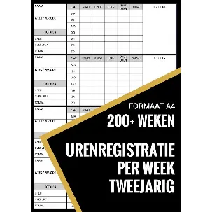 Afbeelding van Urenregistratie / Urenstaat Boekje Wekelijks - voor Personeel, Werknemers, Medewerkers, ZZP, Freelancers (A4)
