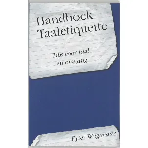 Afbeelding van Handboek taaletiquette