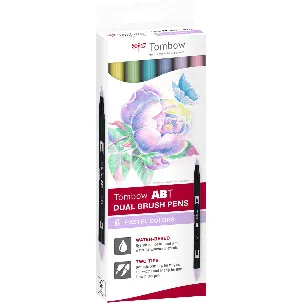 Afbeelding van Set Viltstiften Tombow ABT Dual Multicolour 6 Onderdelen