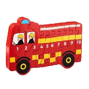 Afbeelding van Houten puzzel Brandweerwagen - Leren tellen 1-10