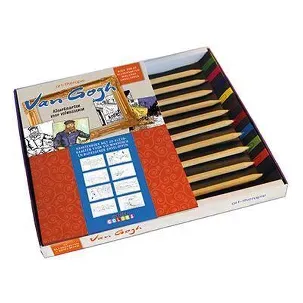 Afbeelding van Van Gogh kleuren voor volwassenen boek-box