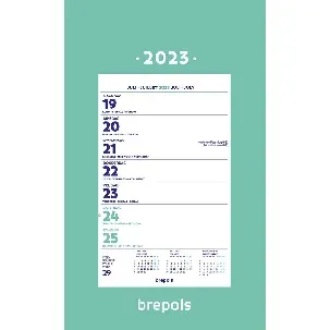 Afbeelding van Brepols - Wand-week kalender 2023 - 19 x 31 cm