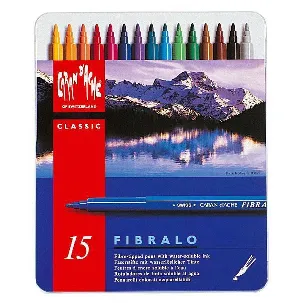 Afbeelding van FIBRALO STIFTEN, Metalen doos, 15 kleuren