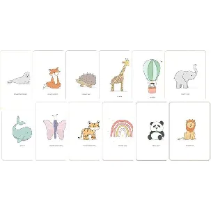 Afbeelding van Geboortekaart - Meisje - Jongen - Wenskaart - Combiset van 12 kaarten