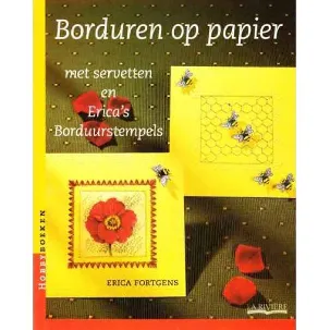 Afbeelding van Borduren op papier met servetten en Erica's Borduurstempels