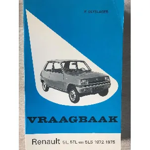 Afbeelding van Vraagbaak Renault 5L, 5TL en 5LS, 1972-1975